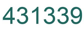 Number 431339 green image