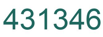 Number 431346 green image