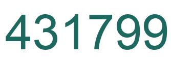 Number 431799 green image