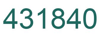 Número 431840 imagen verde