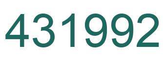 Number 431992 green image