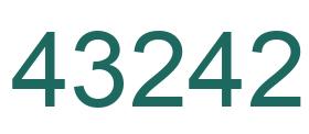 Number 43242 green image