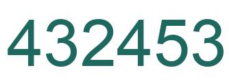 Number 432453 green image