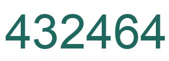 Number 432464 green image
