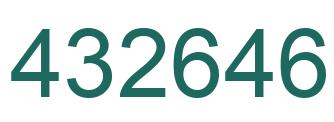 Number 432646 green image