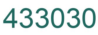 Number 433030 green image
