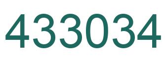 Number 433034 green image
