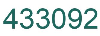 Number 433092 green image