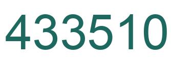 Number 433510 green image