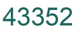 Number 43352 green image