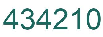 Number 434210 green image