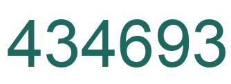 Number 434693 green image