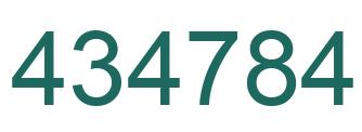 Number 434784 green image