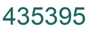 Number 435395 green image