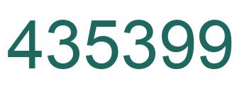 Number 435399 green image