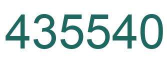 Número 435540 imagen verde