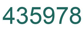 Number 435978 green image