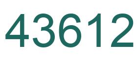 Number 43612 green image
