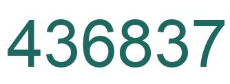 Number 436837 green image