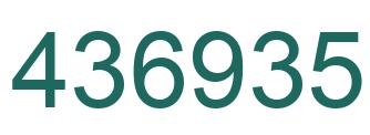 Número 436935 imagen verde