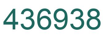 Number 436938 green image