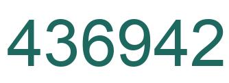 Number 436942 green image