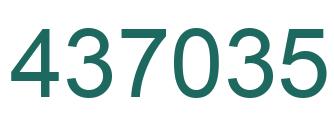 Number 437035 green image