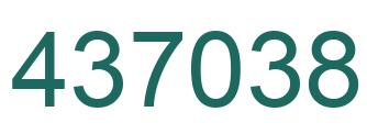 Number 437038 green image