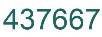Number 437667 green image
