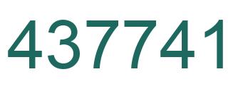 Number 437741 green image