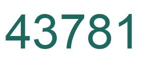 Number 43781 green image