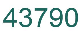 Number 43790 green image