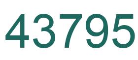 Number 43795 green image