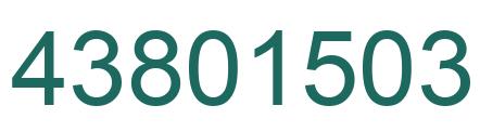 Number 43801503 green image