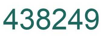 Number 438249 green image