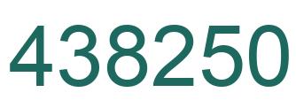 Number 438250 green image