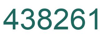 Number 438261 green image