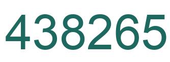 Number 438265 green image