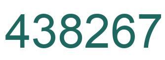 Number 438267 green image