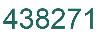 Number 438271 green image