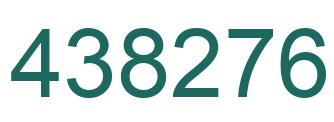 Number 438276 green image