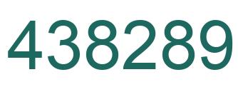 Number 438289 green image