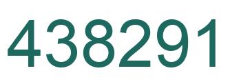 Number 438291 green image
