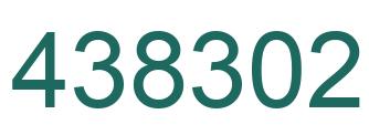 Number 438302 green image