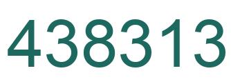 Number 438313 green image