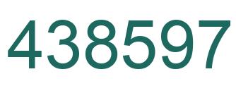 Number 438597 green image