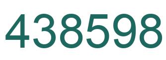 Number 438598 green image