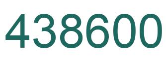 Number 438600 green image