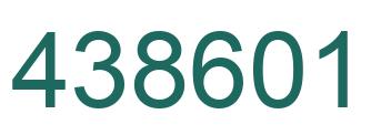 Number 438601 green image