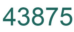 Número 43875 imagen verde